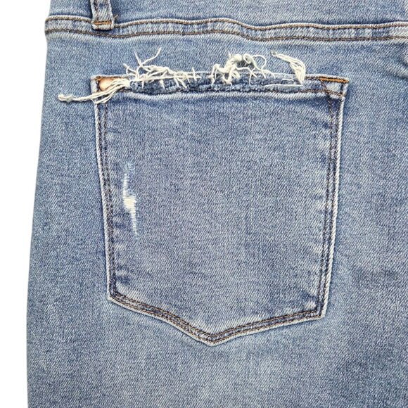 Judy Blue Relaxed Fit Jeans Womens 32 Distressed Fray Hem High Rise - Picture 8 of 12